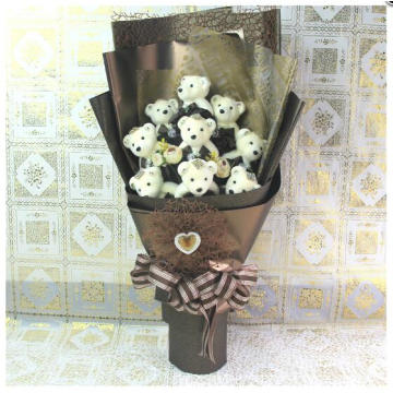 Vente en gros de petits peluches Bouquet de peluche farci bouquet pour cadeaux Promotion